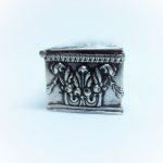 Porte-pièce de monnaie et timbre en argent, décor sobre, Anglais 1910. -  Bijoux Anciens Schaffner